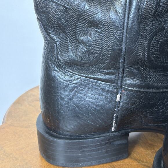 Ariat Black Pebbled Leather Western Boots Round Toe Tonal Stitching Men\'s 8.5 main image 8